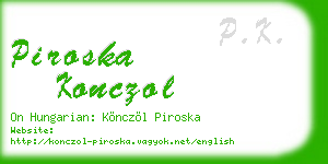 piroska konczol business card
